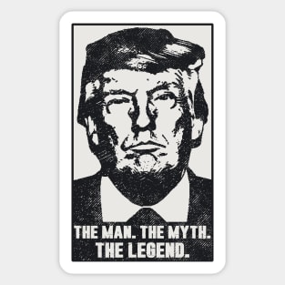Donald Trump The Man Myth Legend 2023 - 2024 Mugshot Photo Sticker